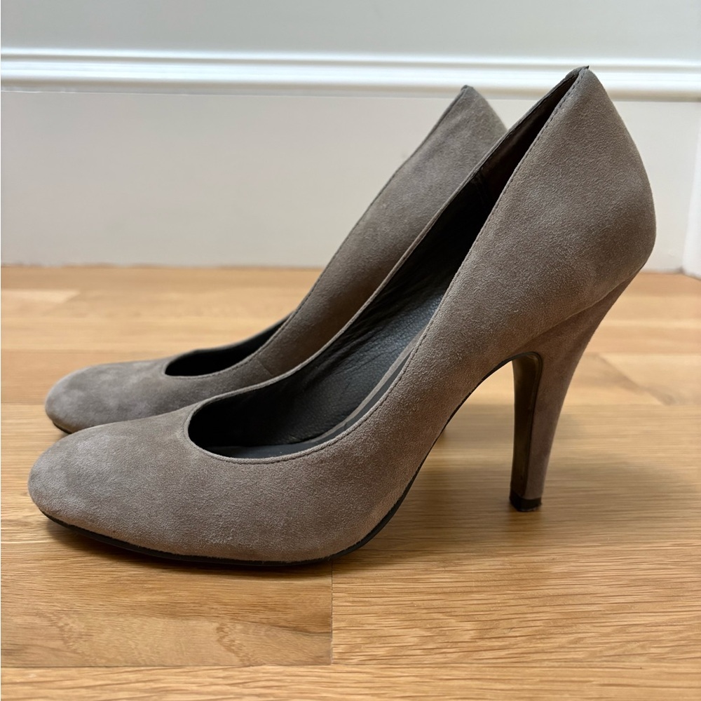 Ash Suede Taupe/Gray High Heels - Size 37